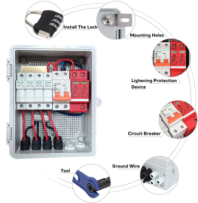 32A Caja combinadora de cuerda solar para barcos RV Sistema de energía solar