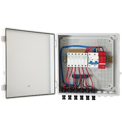 390*390*185 Combinador fotovoltaico Caja 500VDC con protección SPD de material ABS