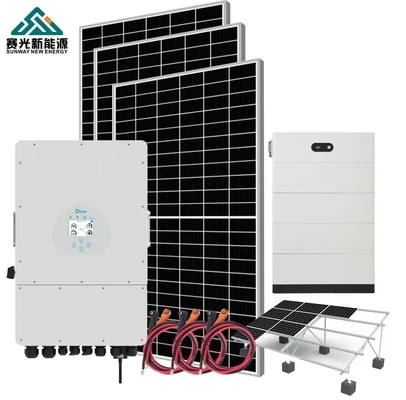 5000w 5000watt 5kw Sistema de almacenamiento de energía solar para el hogar con paneles de silicio monocristalino