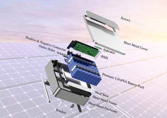 Contenedor de almacenamiento solar Batería de almacenamiento de energía para aparatos de pared