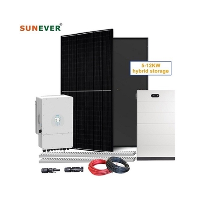 Home Panel solar híbrido Sistema de energía de silicio monocristalino Instalación conveniente