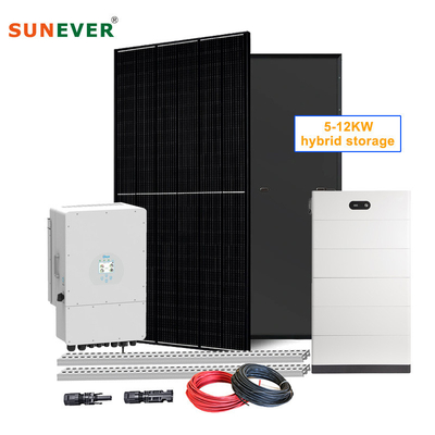 Sistema de almacenamiento solar de 5 kW 5kw 10kw 12kw Sistema híbrido de paneles de energía solar completo para el hogar