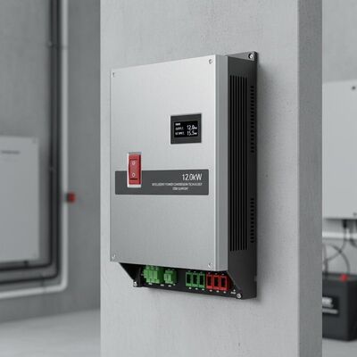 Potencia de salida máxima de corriente alterna 12kW Inversor solar con interruptor de corriente continua integrado Soporte de OEM Tecnología de conversión de energía inteligente