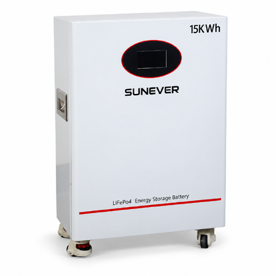 Batería de almacenamiento solar SUNEVER TD-15 51.2V 300Ah LiFePO4 15.36kWh 200A CAN RS485 de pie