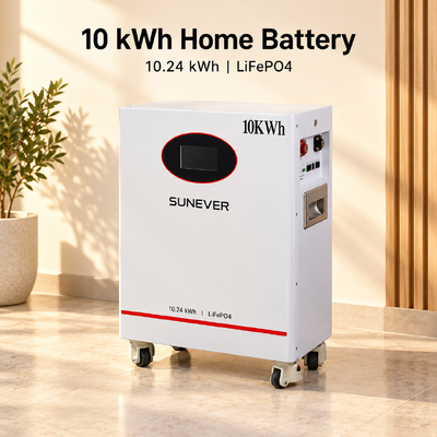 Batería solar de litio UNEVER 10kWh 51.2V 200Ah para almacenamiento de energía en el hogar y energía de respaldo fuera de la red
