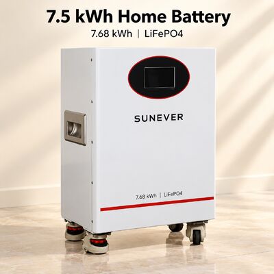 SUNEVER 7.68kWh 25.6V 300Ah LiFePO4 Batería solar de litio para almacenamiento de energía doméstica y energía de respaldo fuera de la red
