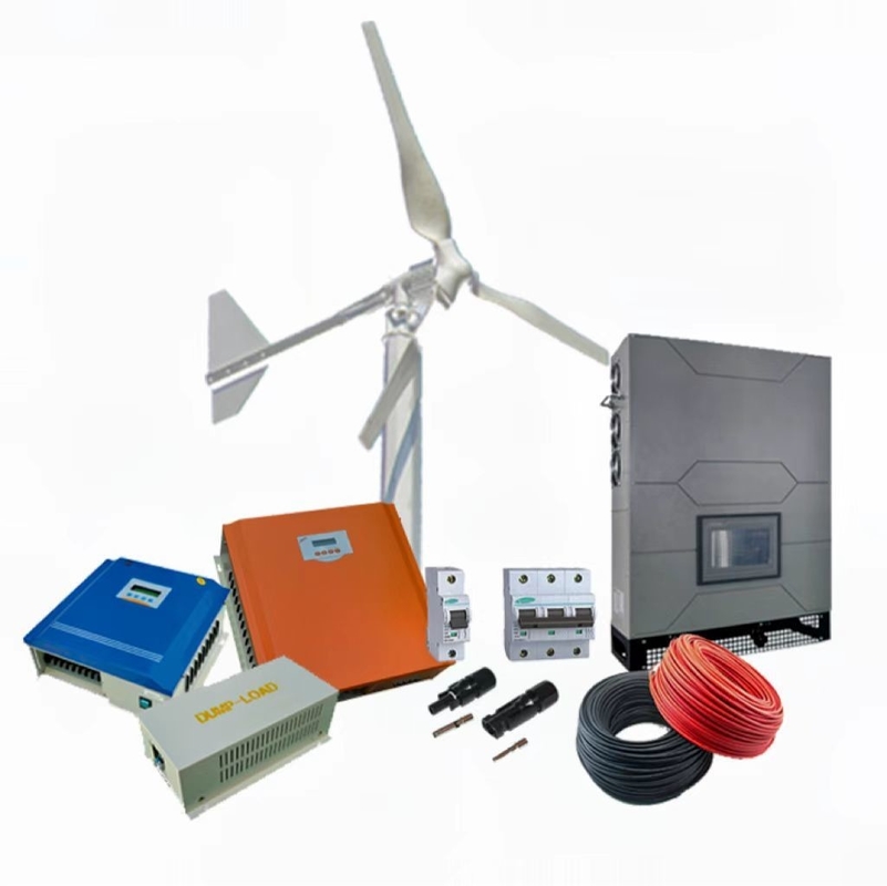 10KW 380VAC en red Sistema de energía eólica solar híbrida con hoja de fibra de vidrio reforzada