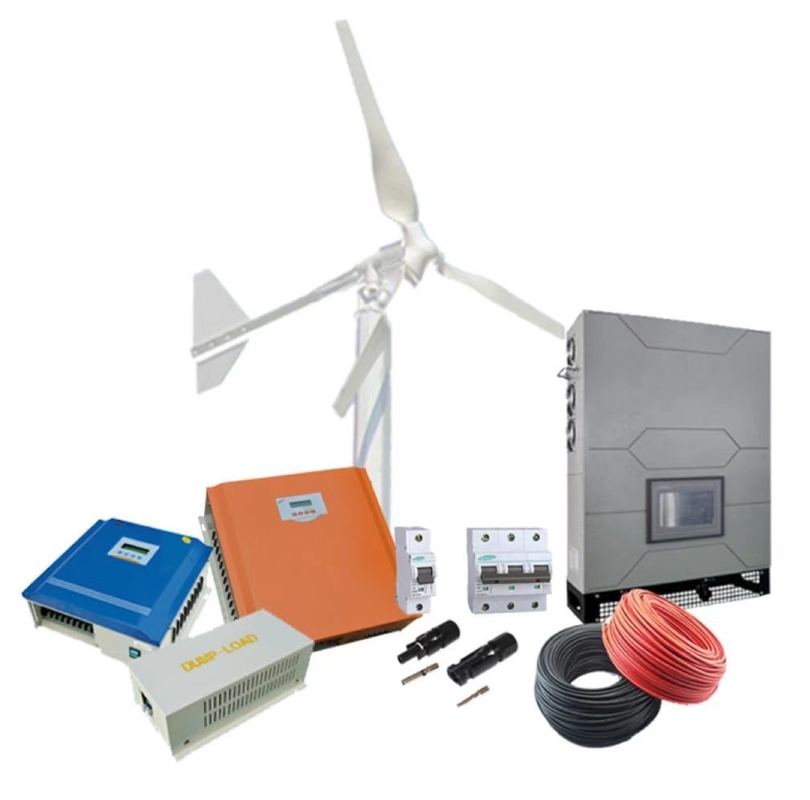 Sistema de generación de energía eólica de 3 fases de 10 kW con palas de fibra de vidrio reforzada