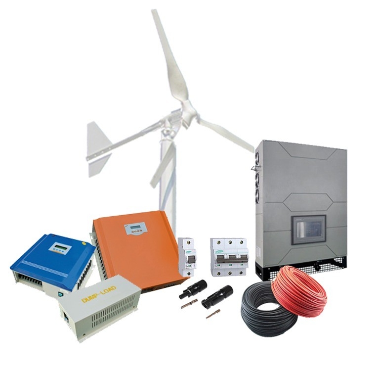 Conexión de polos de brida Generador de energía eólica de 10 kW en red Sistema de energía eólica solar híbrida
