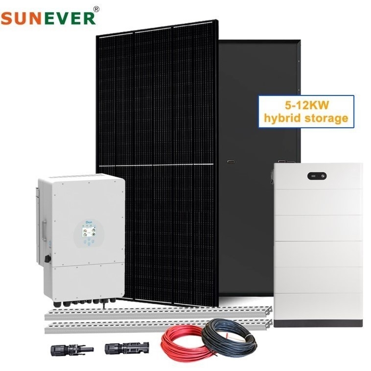 Modo híbrido Sistema de energía solar de 5kw 6kw 8kw 10kw Con panel solar de 410-700Watt