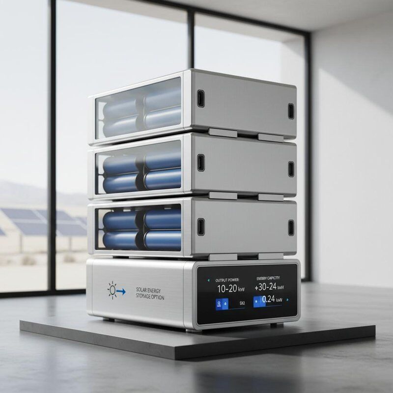 Batería de almacenamiento solar acumulable Rango de potencia de salida 10 a 20 KWh Capacidad de energía 10,24 kWh a 30 kWh y opción de almacenamiento de energía solar