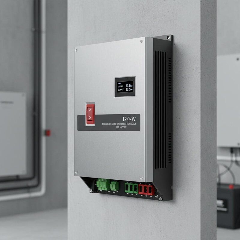 Potencia de salida máxima de corriente alterna 12kW Inversor solar con interruptor de corriente continua integrado Soporte de OEM Tecnología de conversión de energía inteligente