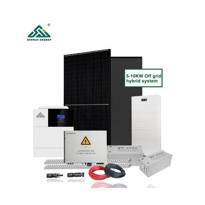 Sistema solar de 10kw 20kw 30kw fuera de la red con tecnología de silicio monocristalino