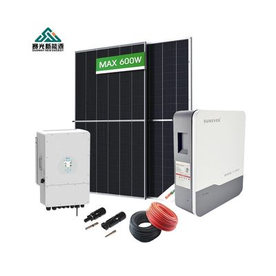 CE/RoHS/UN38.3/MSDS Certificado 5kw 10kw 15kw 20kw Sistema solar para el hogar híbrido completo