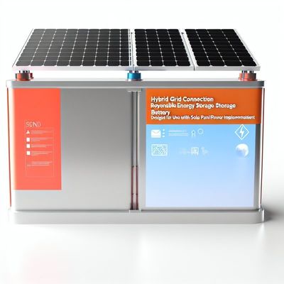 Conexión a red híbrida Batería de almacenamiento de energía renovable para la implementación de una fuente de energía de paneles solares