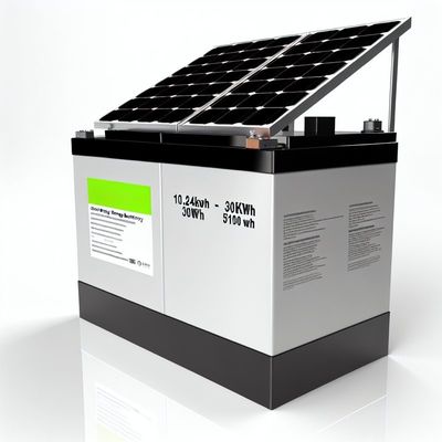Unidad de almacenamiento de energía solar 10,24 kWh-30 kWh Energía y 5100 Wh de capacidad de energía nominal para almacenamiento de alta capacidad